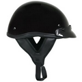 Outlaw Glossy Black Half Motorcycle Helmet